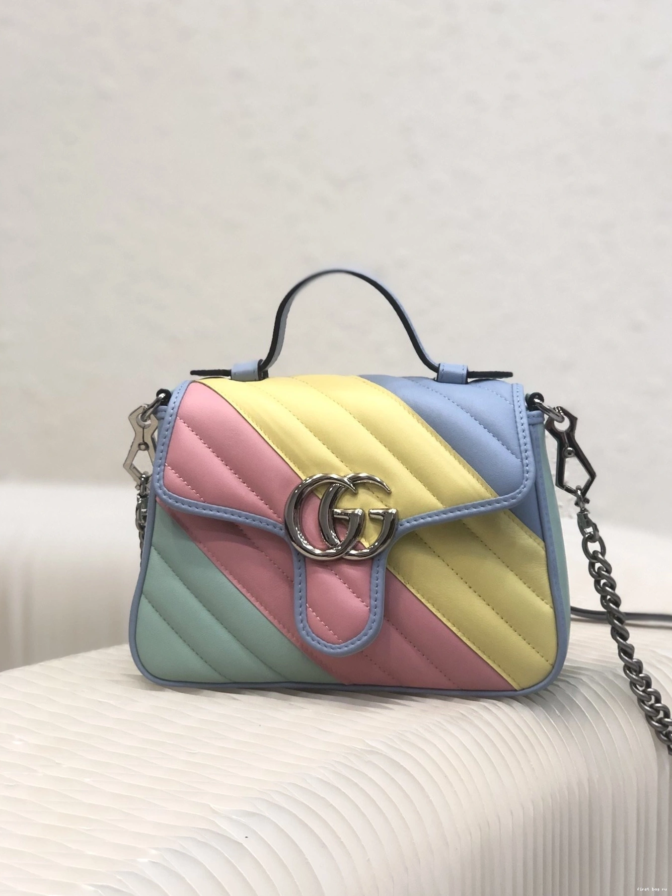 Firstbag ru GG handle top mini Marmont bag GUCCI 0823